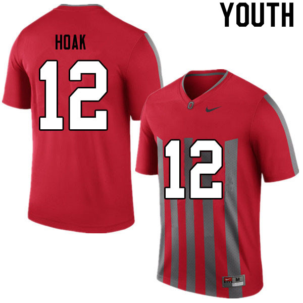 Ohio State Buckeyes Gunnar Hoak Youth #12 Retro Authentic Stitched College Football Jersey